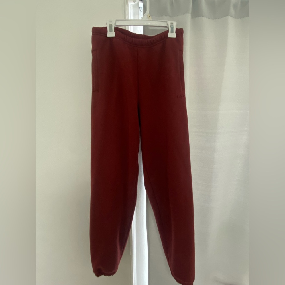 SKIMS Merlot Cotton Fleece Joggers